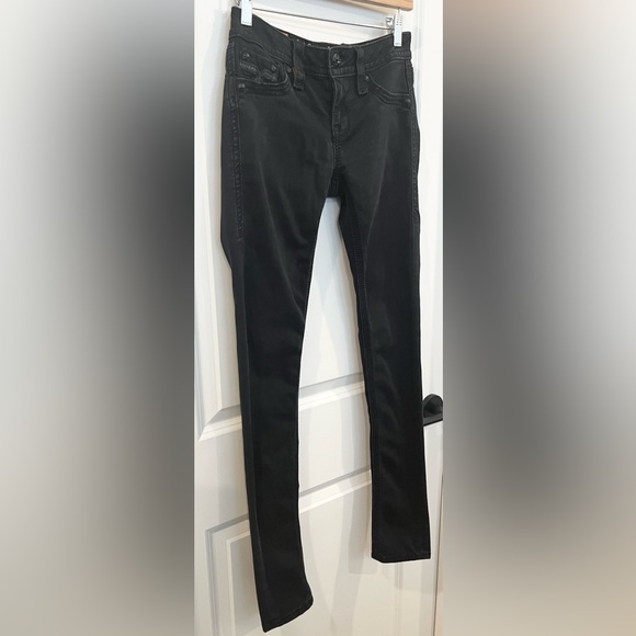 Rock Revival Marisa Black Denim Skinny Jeans Womens Low-Rise Casual Size 26x32 - Picture 2 of 11